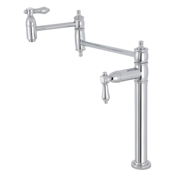 Deck Mount Pot Filler, Polished Chrome